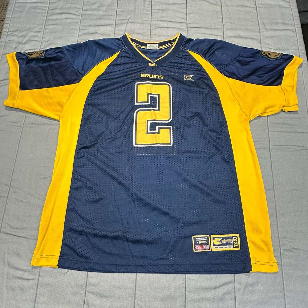 Colosseum Athletics UCLA Bruins #2 Football Jersey Navy Blue and Gold